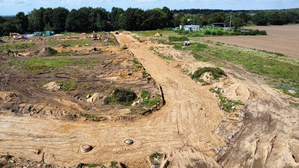 Stand der Erschließung am 20.08.2023