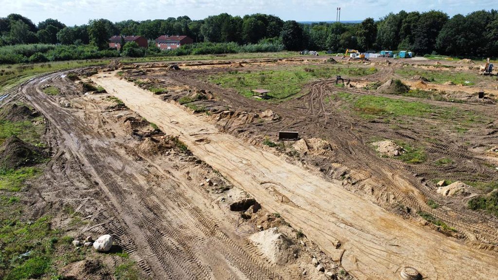 Stand der Erschließung am 20.08.2023