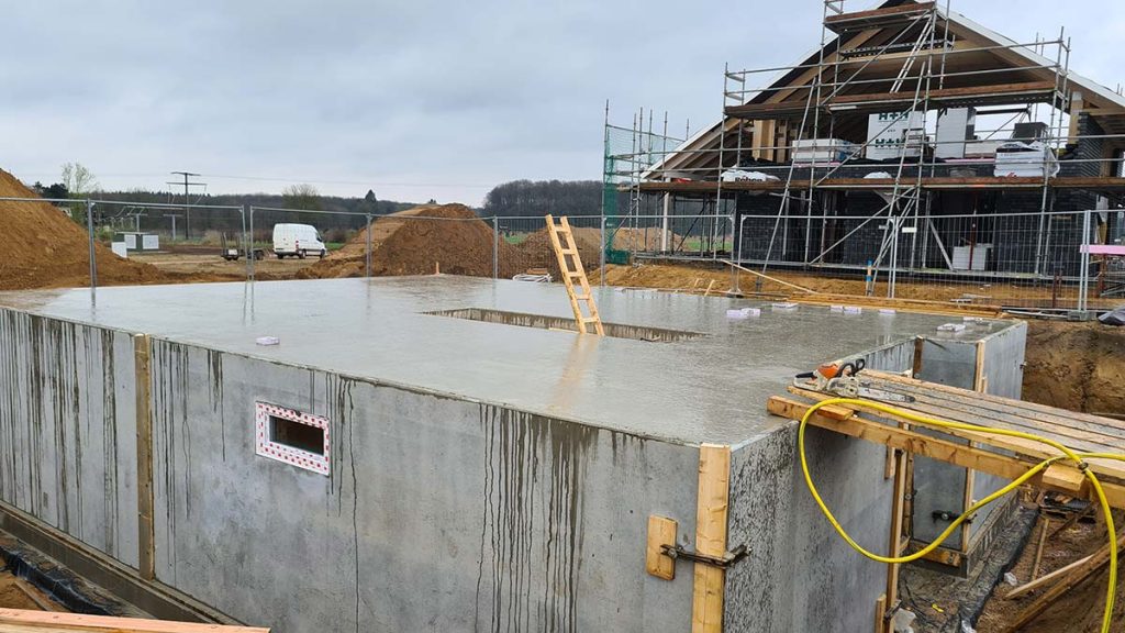 Die fertige Kellerdecke