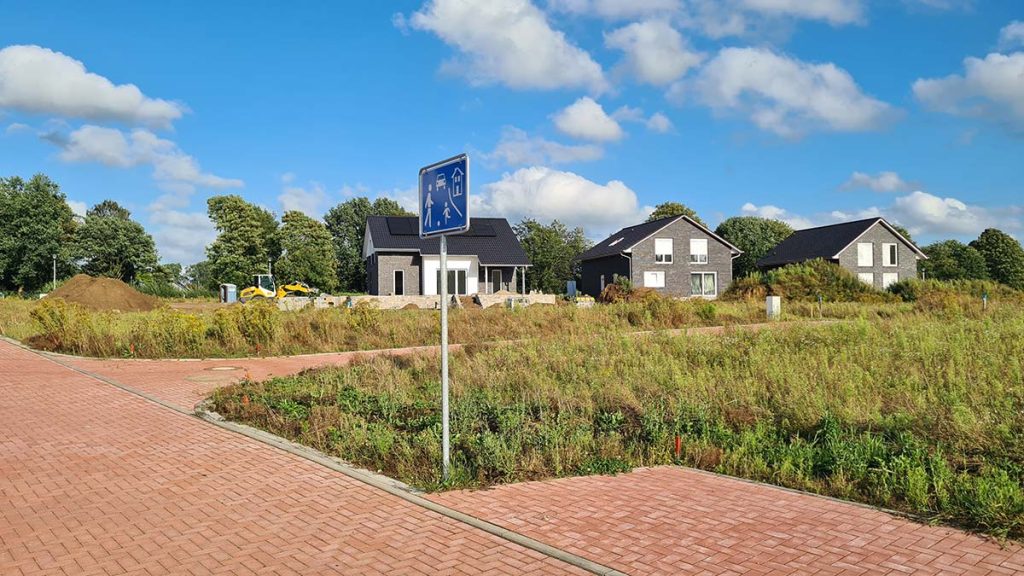 Beschilderung im Neubaugebiet