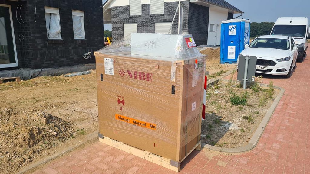 Das Aussenmodul der Wärmepumpe